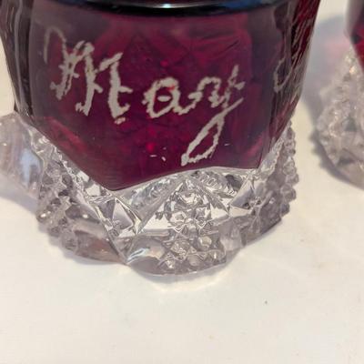 Ruby Red Flash Glasses Early 1900's (DR)