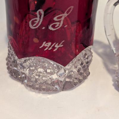 Ruby Red Flash Glasses Early 1900's (DR)