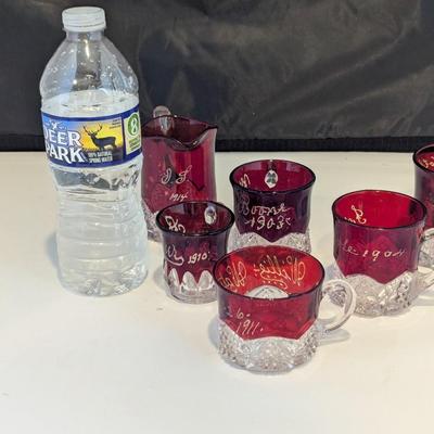 Ruby Red Flash Glasses Early 1900's (DR)