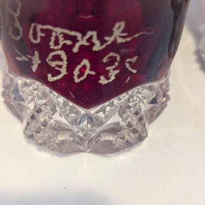 Ruby Red Flash Glasses Early 1900's (DR)
