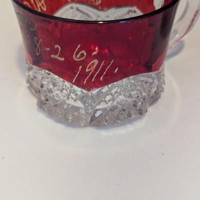 Ruby Red Flash Glasses Early 1900's (DR)
