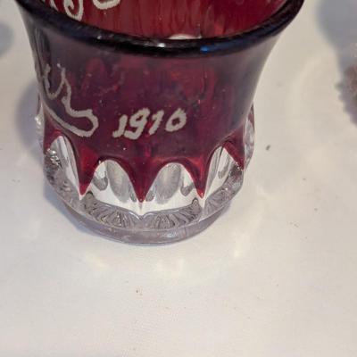 Ruby Red Flash Glasses Early 1900's (DR)