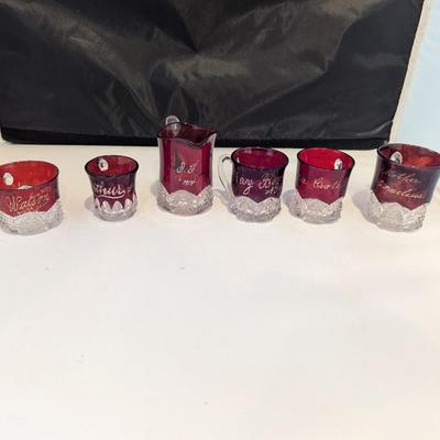 Ruby Red Flash Glasses Early 1900's (DR)