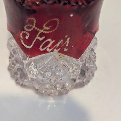 Fair & Expo Ruby Red Flash Collectible Memorabilia Glasses Late 1800's & Early 1900's #12 (DR)