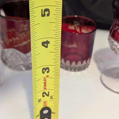 Fair & Expo Ruby Red Flash Collectible Memorabilia Glasses Late 1800's & Early 1900's #12 (DR)