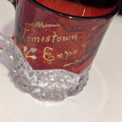 Fair & Expo Ruby Red Flash Collectible Memorabilia Glasses Late 1800's & Early 1900's #12 (DR)