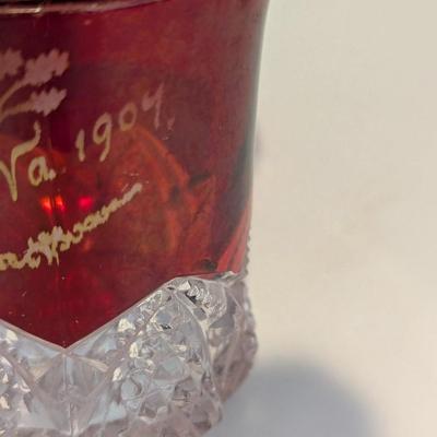 Fair & Expo Ruby Red Flash Collectible Memorabilia Glasses Late 1800's & Early 1900's #12 (DR)