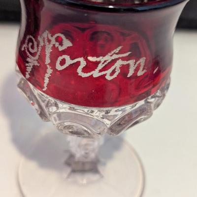 Fair & Expo Ruby Red Flash Collectible Memorabilia Glasses Late 1800's & Early 1900's #12 (DR)