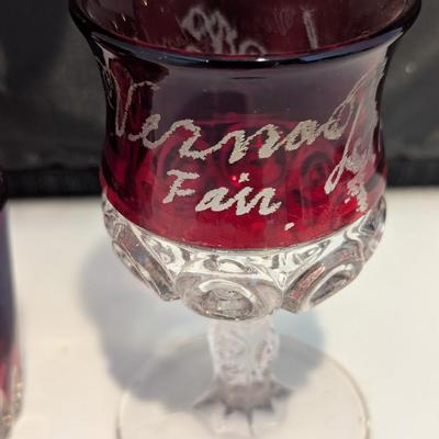 Fair & Expo Ruby Red Flash Collectible Memorabilia Glasses Late 1800's & Early 1900's #12 (DR)