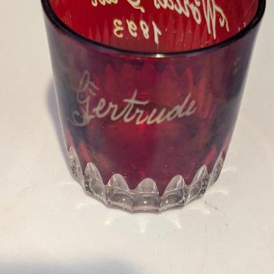 Fair & Expo Ruby Red Flash Collectible Memorabilia Glasses Late 1800's & Early 1900's #12 (DR)