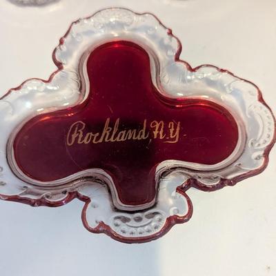 Souvenir City & States Ruby Red Flash Collectible Memorabilia Glasses Early 1900's #13 (DR)