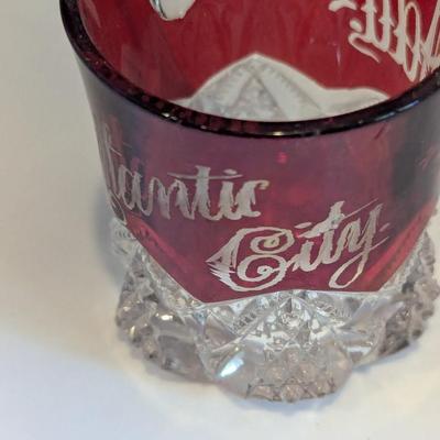 Souvenir City & States Ruby Red Flash Collectible Memorabilia Glasses Early 1900's #13 (DR)
