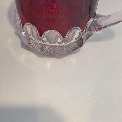 Souvenir City & States Ruby Red Flash Collectible Memorabilia Glasses Early 1900's #14 (DR)
