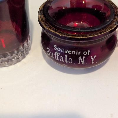 Souvenir City & States Ruby Red Flash Collectible Memorabilia Glasses Early 1900's #14 (DR)