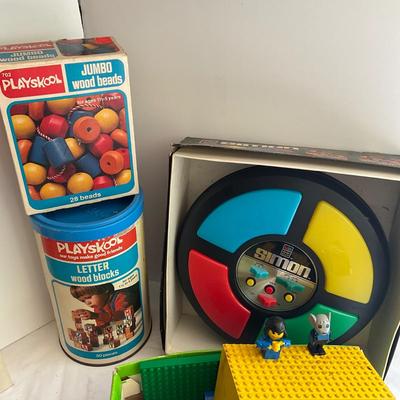 G1064 Large Lot of Vintage Games and toys , Playskool, Lego’s and more