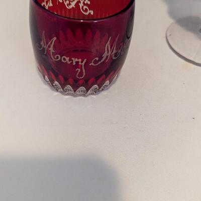 Ruby Red Flash Collectible Memorabilia Glasses Early 1900's #15 (DR)
