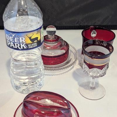 Ruby Red Flash Collectible Memorabilia Glasses Early 1900's #15 (DR)