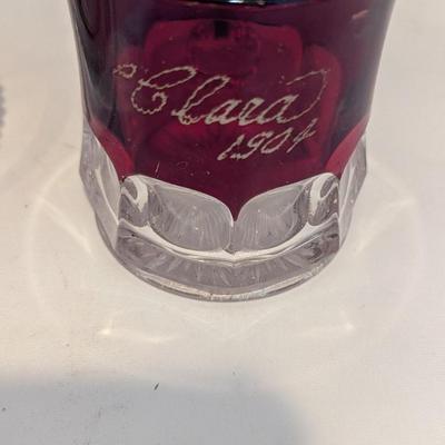 Ruby Red Flash Collectible Memorabilia Glasses Early 1900's #15 (DR)