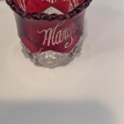 Ruby Red Flash Collectible Memorabilia Glasses Early 1900's #15 (DR)