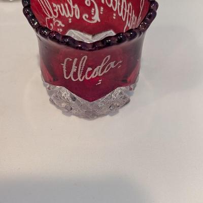 Ruby Red Flash Collectible Memorabilia Glasses Early 1900's #15 (DR)