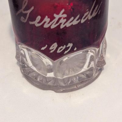 Ruby Red Flash Collectible Memorabilia Glasses Early 1900's #16 (DR)