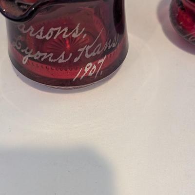 Ruby Red Flash Collectible Memorabilia Glasses Early 1900's #16 (DR)