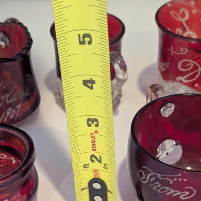 Ruby Red Flash Collectible Memorabilia Glasses Early 1900's #16 (DR)