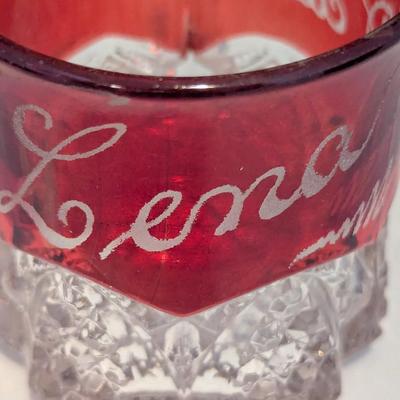 Ruby Red Flash Collectible Memorabilia Glasses Early 1900's #16 (DR)