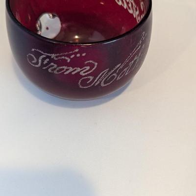 Ruby Red Flash Collectible Memorabilia Glasses Early 1900's #16 (DR)