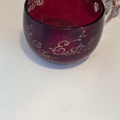 Ruby Red Flash Collectible Memorabilia Glasses Early 1900's #16 (DR)