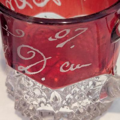 Ruby Red Flash Collectible Memorabilia Glasses Early 1900's #16 (DR)