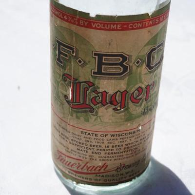 VINTAGE FAUBERBACH BOTTLES 1930'S & 2 VINTAGE GROLSCH BOTTLES