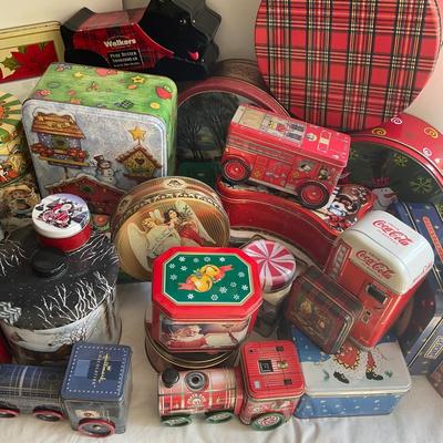 G1069 Large Lot of Collectible Tin Containers