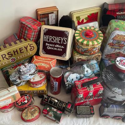 G1069 Large Lot of Collectible Tin Containers