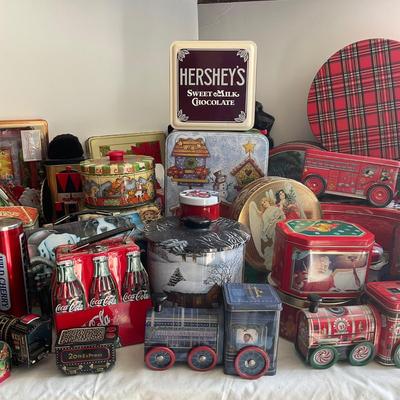 G1069 Large Lot of Collectible Tin Containers