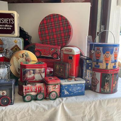 G1069 Large Lot of Collectible Tin Containers