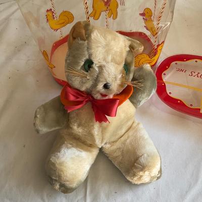 G1073 Vintage HIRSCH Toy Co. Inc. NYC Stuffed Kitty