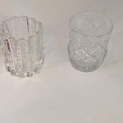 Vintage Stenciled Glassware With Gold Trim Set #17 (DR)