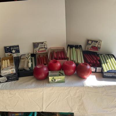 G1081 Large Lot of Colonial Candles and more