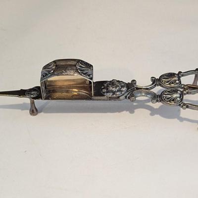 Antique Silver Plate Candle Snuffer Wick Trimmer #20 (DR)