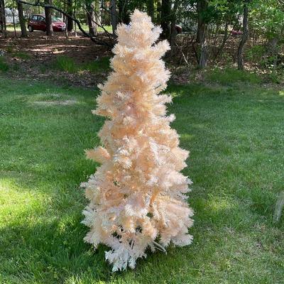 G1101 Pre-Lit White Irridescent Pine Christmas Tree