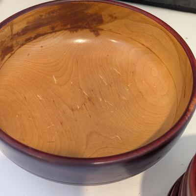 Vintage Wooden Salad Bowl Set (DR)
