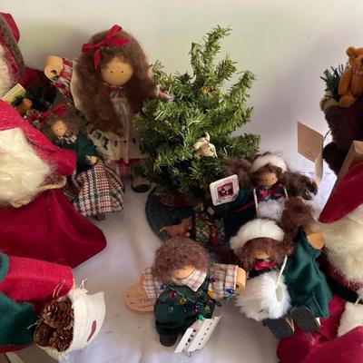 G1105 Large Lot of Lizzie High Handcrafted Christmas Dolls
