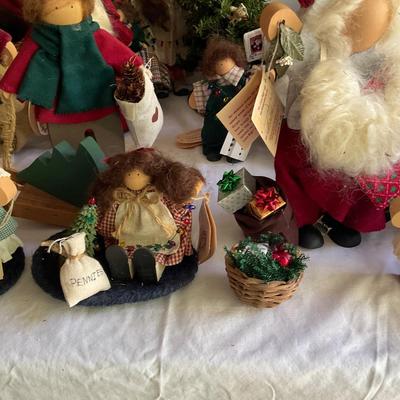 G1105 Large Lot of Lizzie High Handcrafted Christmas Dolls