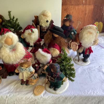 G1105 Large Lot of Lizzie High Handcrafted Christmas Dolls