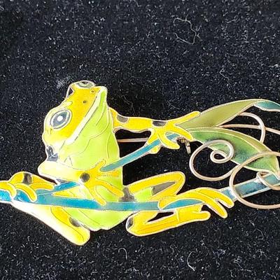 Adventurous Frog Pin
