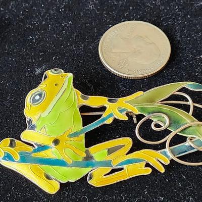 Adventurous Frog Pin
