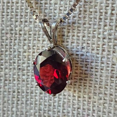 Oval Rubellite Tourmaline Pendant
