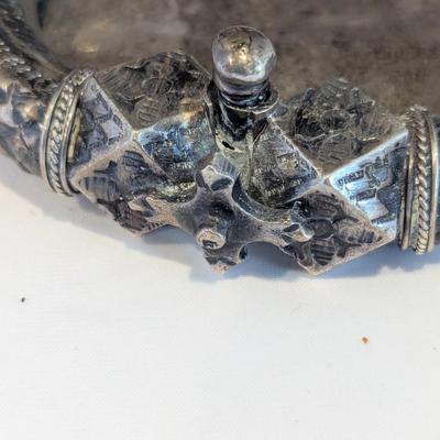 Egyptian Silver Marked Bracelet Trinket Dish 140 Grams (DR)