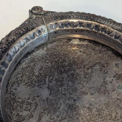 Egyptian Silver Marked Bracelet Trinket Dish 140 Grams (DR)